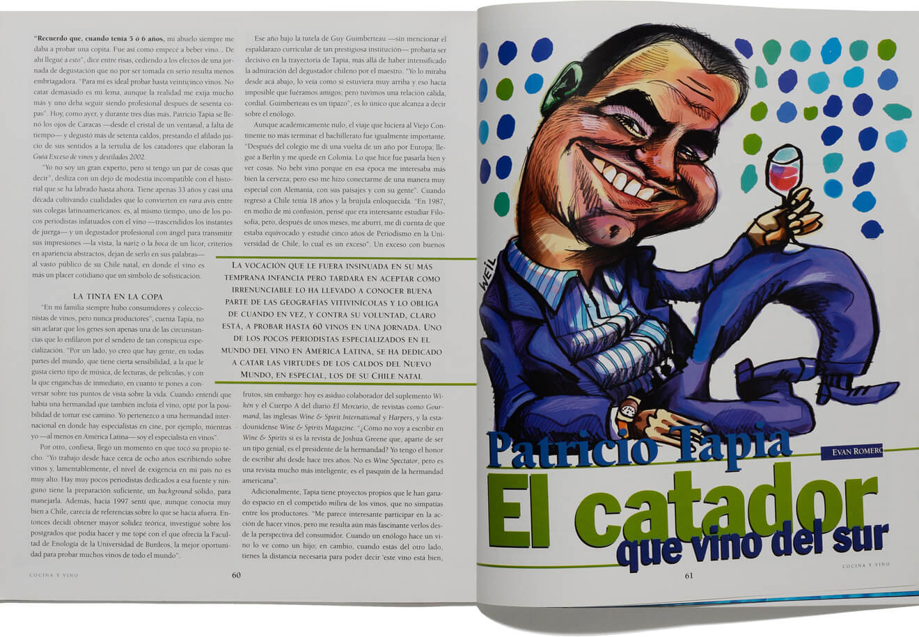 Patricio Tapia en “Cocina y vino”