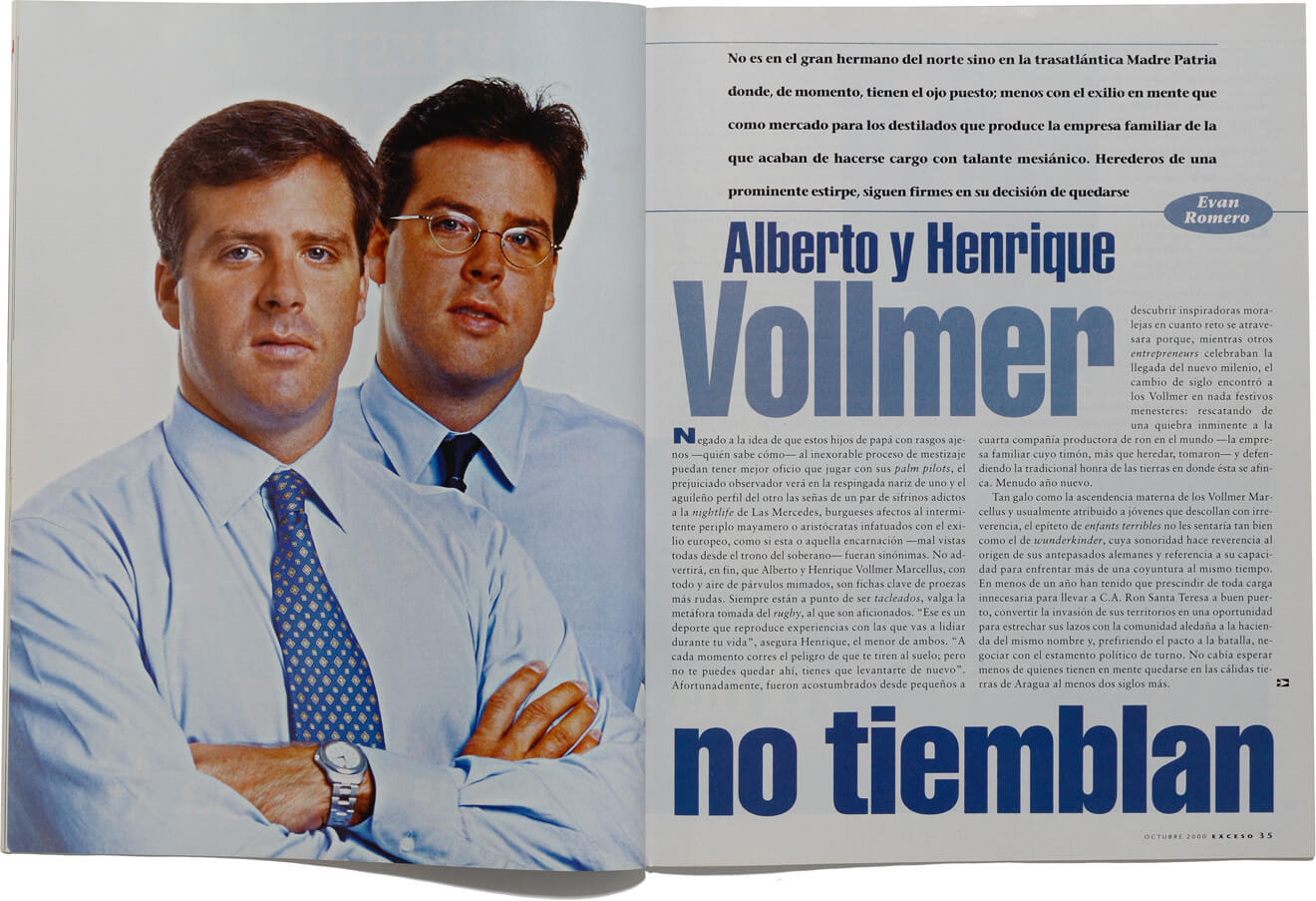 Alberto y Henrique Vollmer en “Exceso”