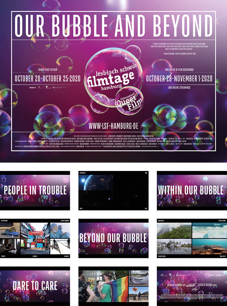 Afiche y fotogramas del video promocional